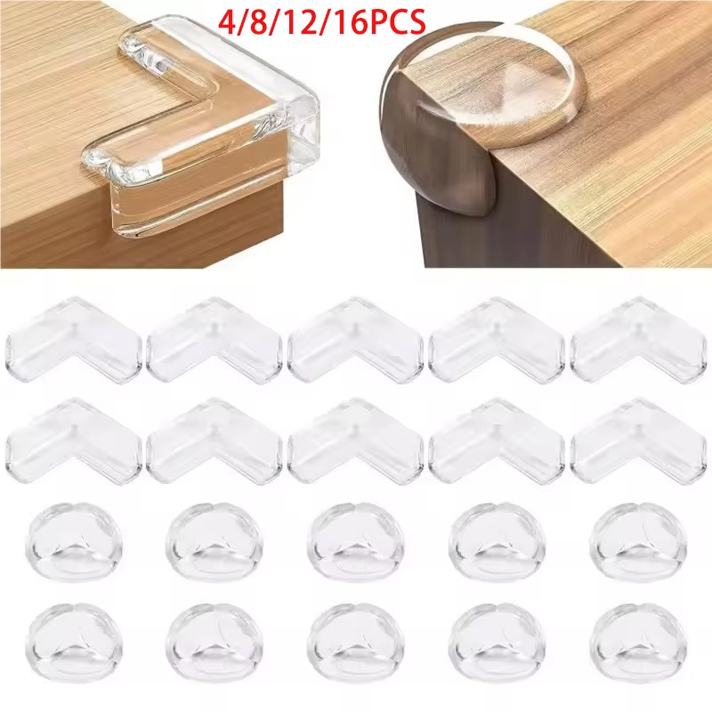 Outlet Cover Baby - ตัวป้องกันมุมโต๊ะซิลิโคนเพื่อความปลอดภัยของเด็ก ฝาครอบป้องกันขอบเฟอร์นิเจอร์ แบบใส ป้องกันการชนขอบสำหรับเด็ก