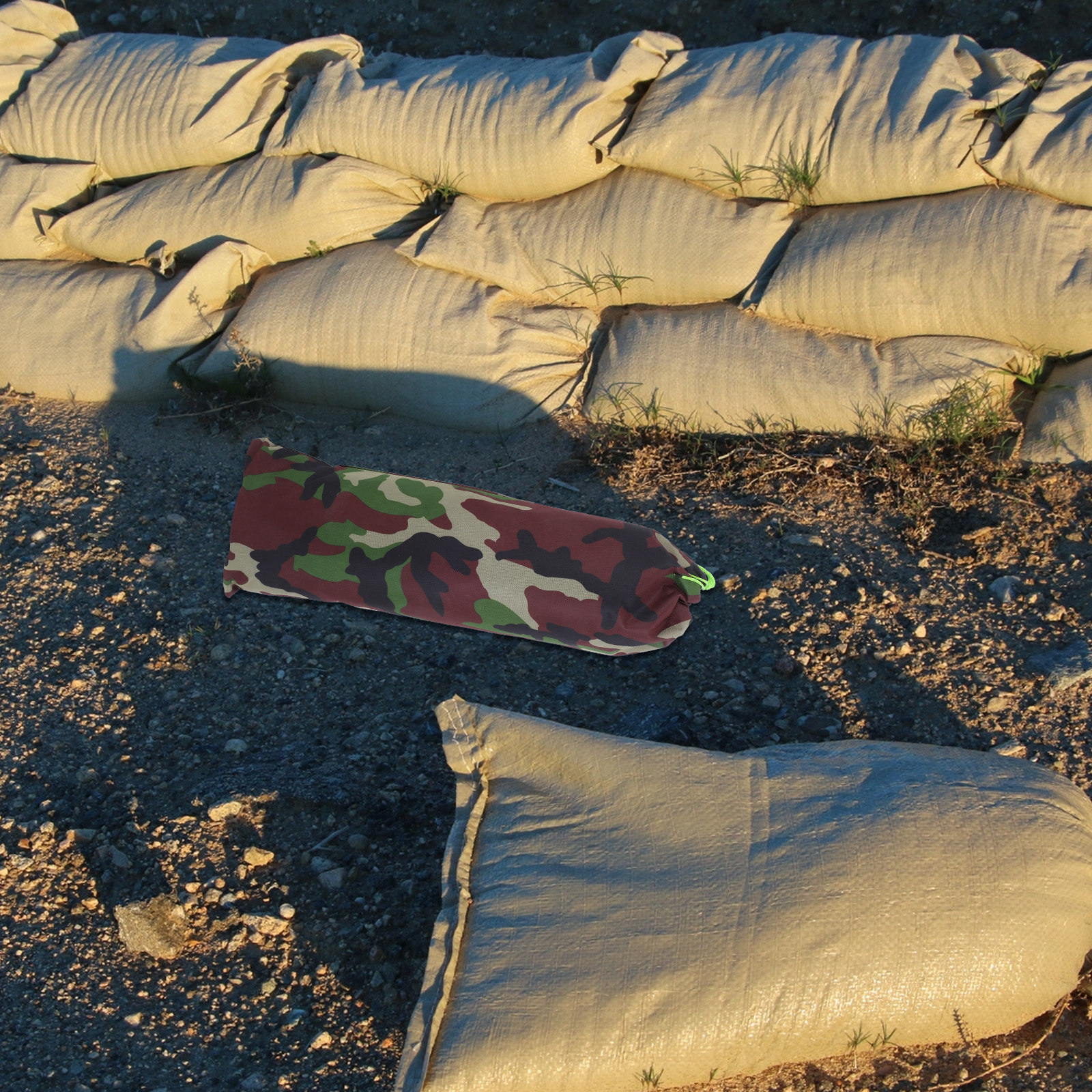 Flood Barrier Bag - 2 ชิ้น ถุงทรายกั้นน้ำลายพราง ผ้าอ็อกซ์ฟอร์ด ทนทาน กันน้ำ