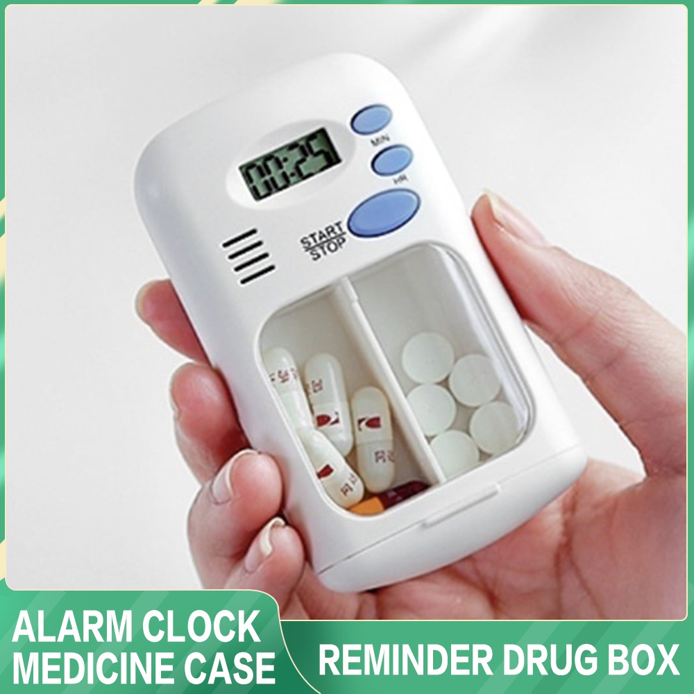Medicine Cabinet Lock - Mini แบบพกพา Pill Reminder ยานาฬิกาปลุกอิเล็กทรอนิกส์กล่องจอแสดงผล LED