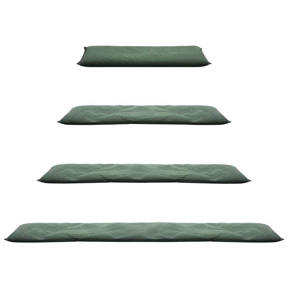 Flood Barrier Bag - แผ่นกั้นน้ำแบบไม่ทอ ใช้งานง่าย สีเขียว ถุงกั้นน้ำแบบใช้ซ้ำได้ ไม่ต้องใช้ทราย