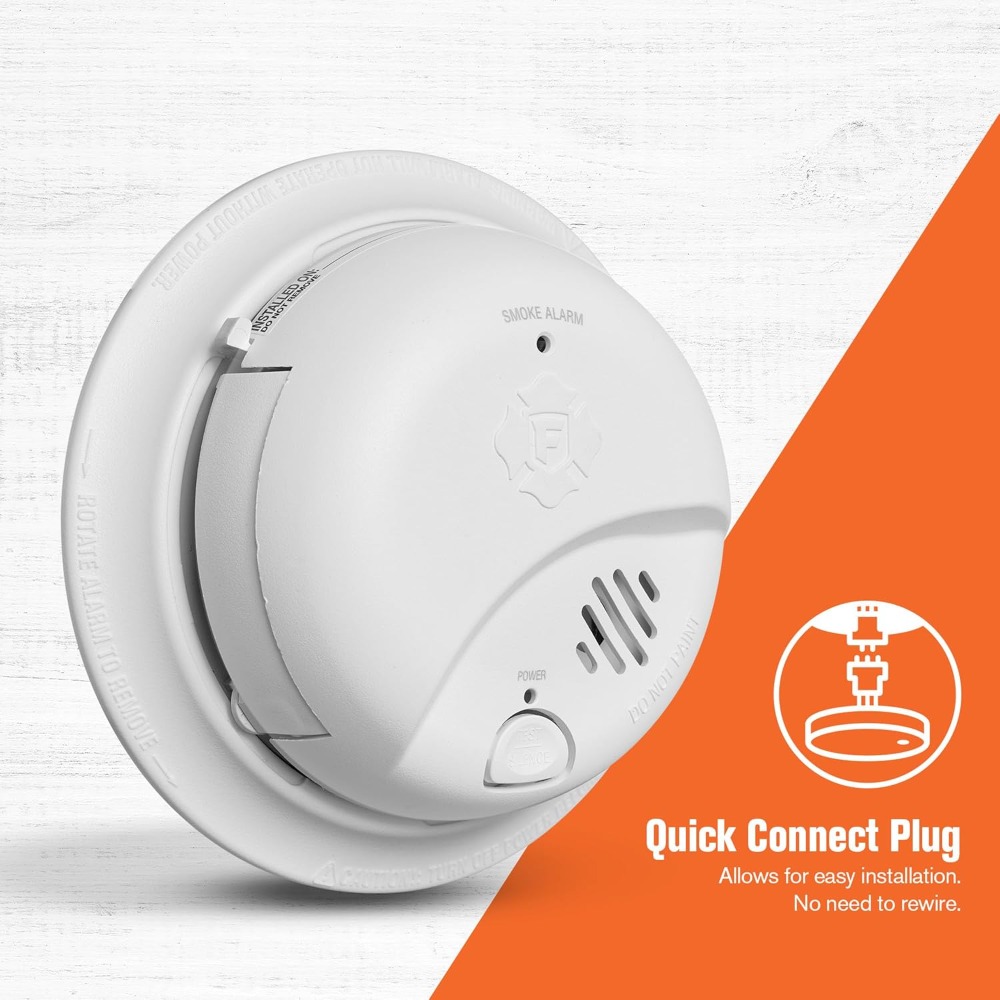 Smoke Detector Interconnected - เครื่องตรวจจับควันแบบเชื่อมต่อได้ พร้อมแบตเตอรี่สำรอง สำหรับจัดส่งในสหรัฐอเมริกา แพ็ค 12 ชิ้น