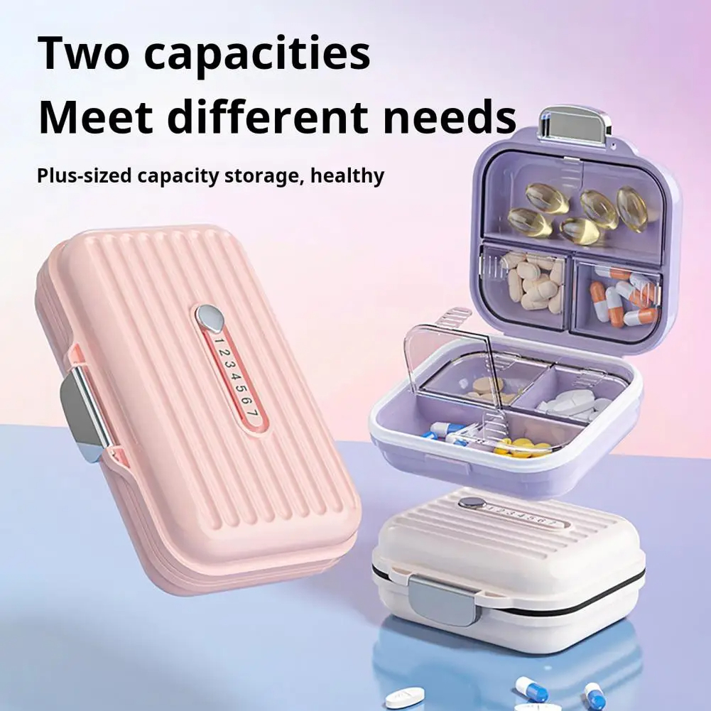 Medicine Cabinet Lock - กล่องเก็บยาอเนกประสงค์ขนาดกะทัดรัดรายสัปดาห์ยาพร้อมการออกแบบล็อคสําหรับ Outdoor Travel Tablet Organizer คอนเทนเนอร์ยา
