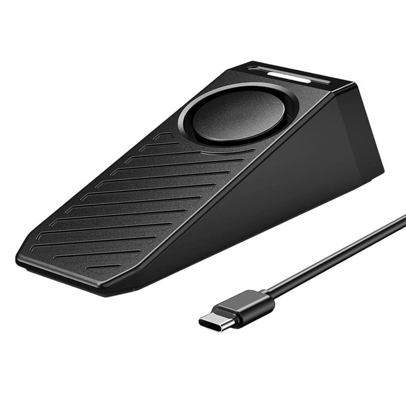 Door Stop Alarm - AB34-Door Stop Alarm, Door Stop, สัญญาณเตือนประตูแบบชาร์จไฟได้พร้อมฐานซิลิโคนกันลื่นแบบพกพา