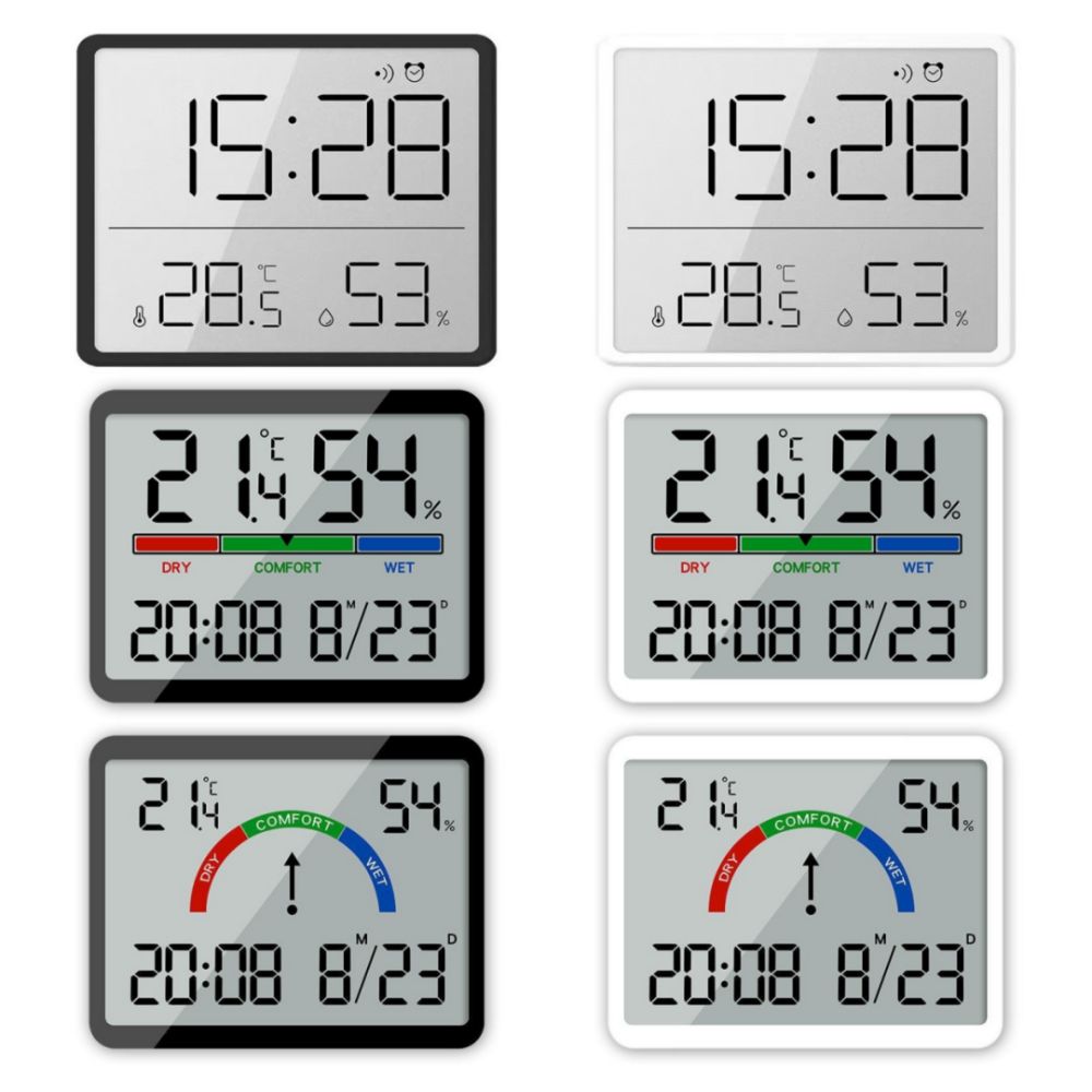 Pool Alarm Float - นาฬิกาแขวนแม่เหล็ก หน้าจอ LCD ขนาดใหญ่ เครื่องวัดอุณหภูมิห้องแบบดิจิตอล จอแสดงผลดิจิตอล