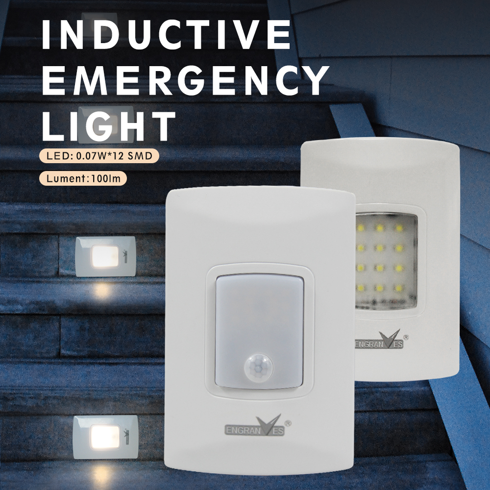 Power Outage Light - ไฟฉุกเฉินแบบชาร์จไฟได้ Plug-in LED โคมไฟอพยพเหนี่ยวนําโคมไฟดับเพลิงเปิดอัตโนมัติแบตเตอรี่ในตัว