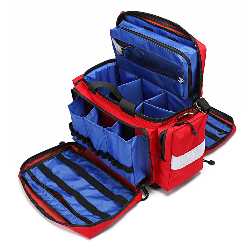 First Aid Bag Kit - ชุดปฐมพยาบาลกลางแจ้งความจุขนาดใหญ่พร้อมแถบสะท้อนแสง กระเป๋าเก็บแบบพกพา มีหลายตัวเลือกในการพกพาสำหรับกรณีฉุกเฉิน