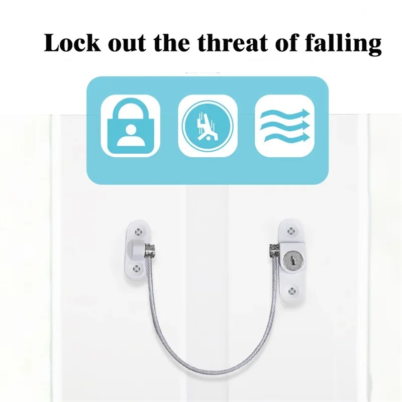 Window Lock Bar - ล็อคหน้าต่างสแตนเลส ล็อคเพื่อความปลอดภัยสำหรับเด็ก ป้องกันการตกจากที่สูง ตัวหยุดแบบผลัก-ดึง ล็อคหน้าต่างป้องกันการโจรกรรม