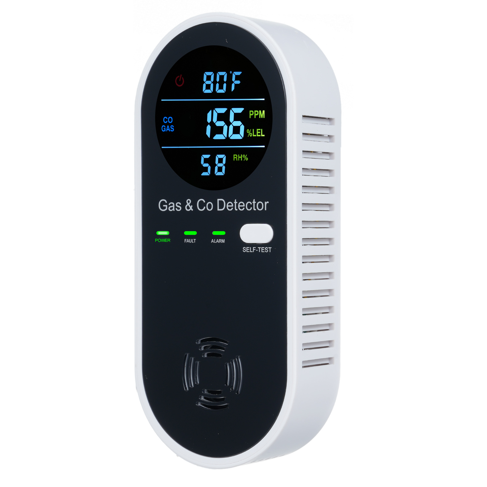 Co Detector Plug - เครื่องตรวจจับก๊าซคาร์บอนมอนอกไซด์และก๊าซธรรมชาติ 4 in 1 พร้อมจอ LCD