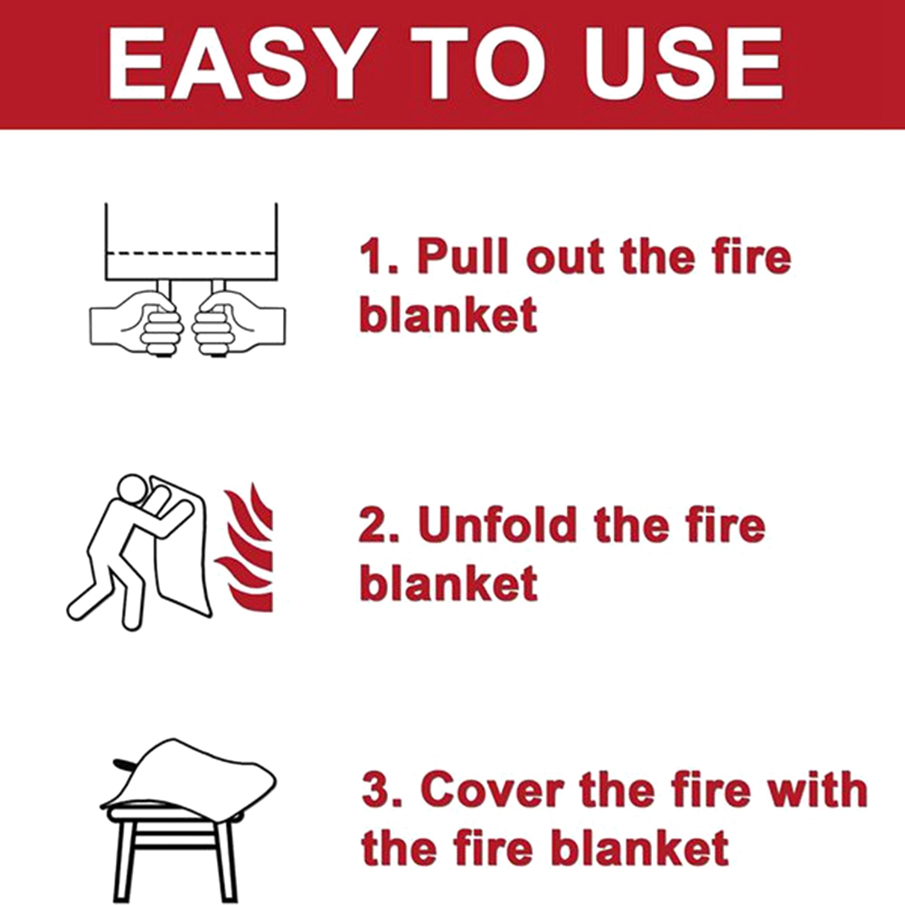Fire Blanket Kitchen - A40Z-ผ้าห่มดับเพลิงฉุกเฉิน, ผ้าห่มดับเพลิง, ผ้าห่มดับเพลิงสำหรับห้องครัว, เตาย่าง, เตาผิง (78.7
