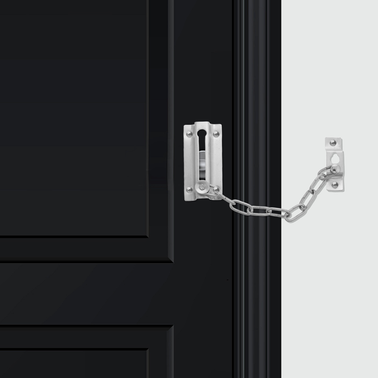 Security Chain Door - โซ่ล็อคประตูแบบหนาพิเศษ ป้องกันการโจรกรรม สำหรับประตูภายในและประตูหน้าบ้าน พร้อมตัวล็อคเพื่อความปลอดภัยเพิ่มเติม ป้องกันเด็ก