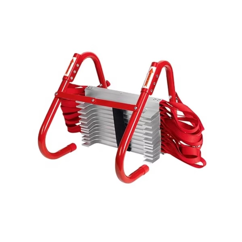 Fire Escape Ladder - บันไดหนีไฟฉุกเฉินแบบพกพา 14 ท่อน ทำจากอลูมิเนียม สำหรับปีนป่ายและกู้ภัย