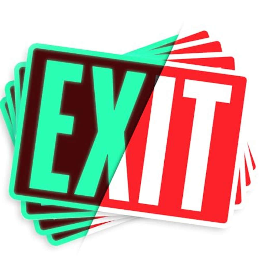 Emergency Exit Sign - สติ๊กเกอร์ป้ายทางออก เรืองแสงในที่มืด 10