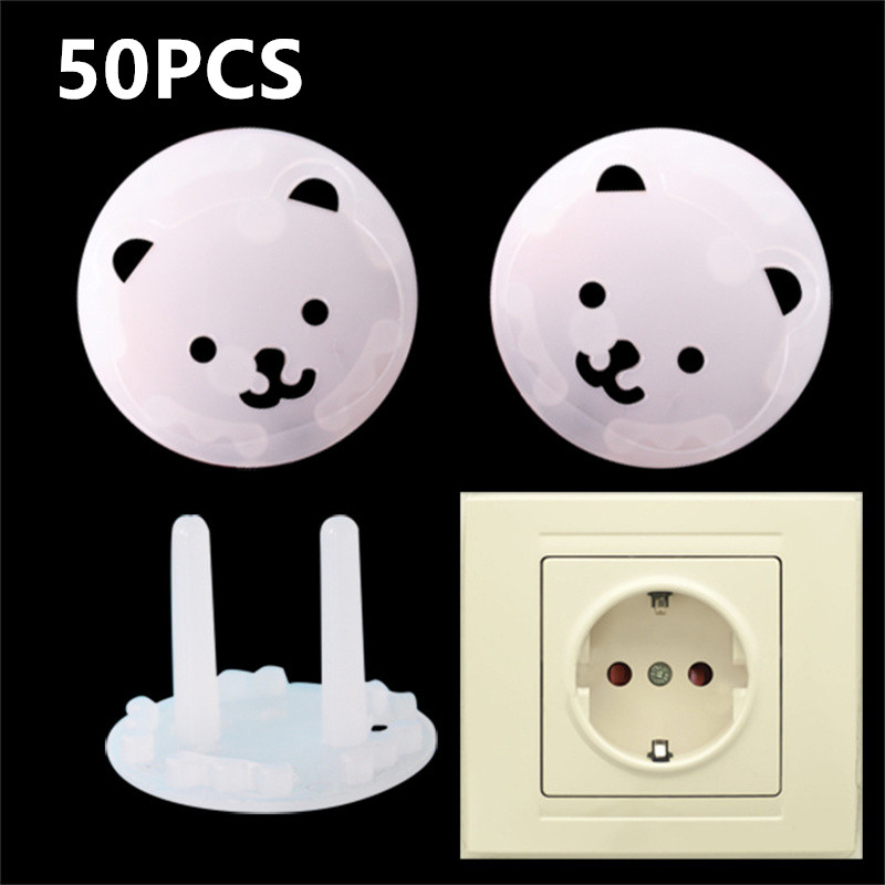 Outlet Cover Baby - 10/20/50PCS เด็กความปลอดภัยเด็กไฟฟ้า SOCKET Outlet ปลั๊กป้องกันความปลอดภัย 2