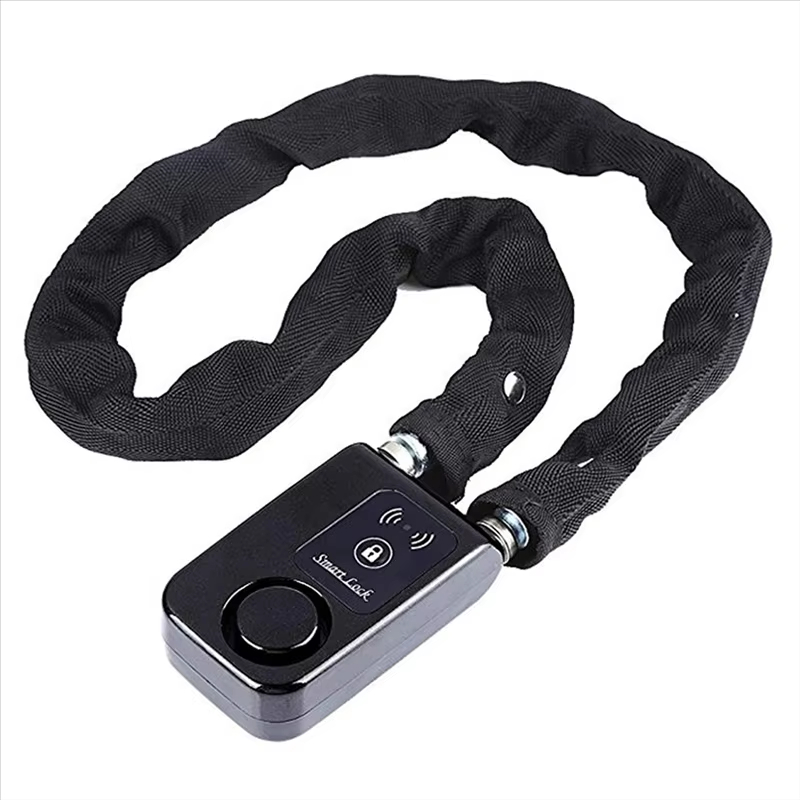 Security Chain Door - บลูทูธสมาร์ทเชนล็อค ล็อคแบบไม่ใช้กุญแจสำหรับจักรยาน/ประตูมอเตอร์ไซค์/ประตูพร้อมระบบป้องกันการโจรกรรม 110 เดซิเบล ควบคุมผ่านแอพโทรศัพท์