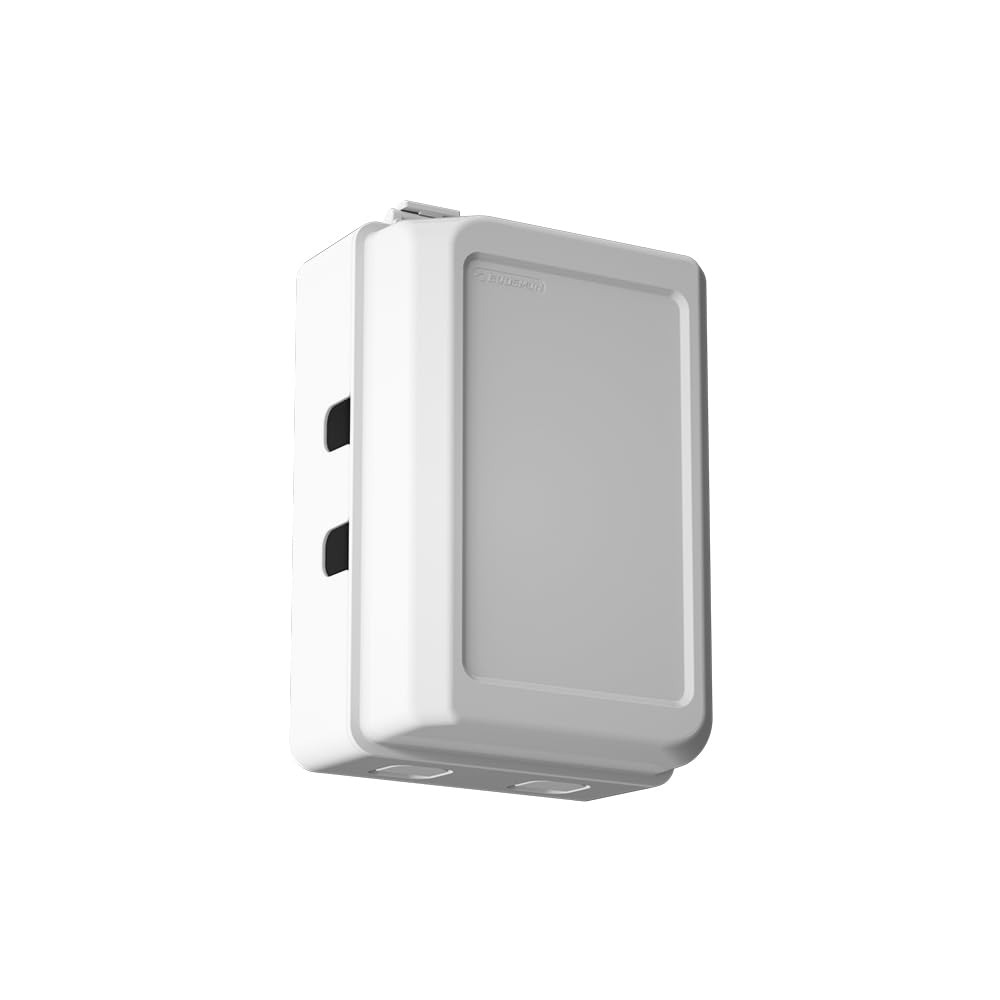 Outlet Cover Baby - กล่องครอบปลั๊กไฟฟ้าแบบป้องกันเด็ก ปลั๊กป้องกันเด็ก ปลอดภัยสำหรับเด็ก มีพื้นที่กว้างสำหรับอะแดปเตอร์ขนาดใหญ่ ติดตั้งง่าย สีขาว