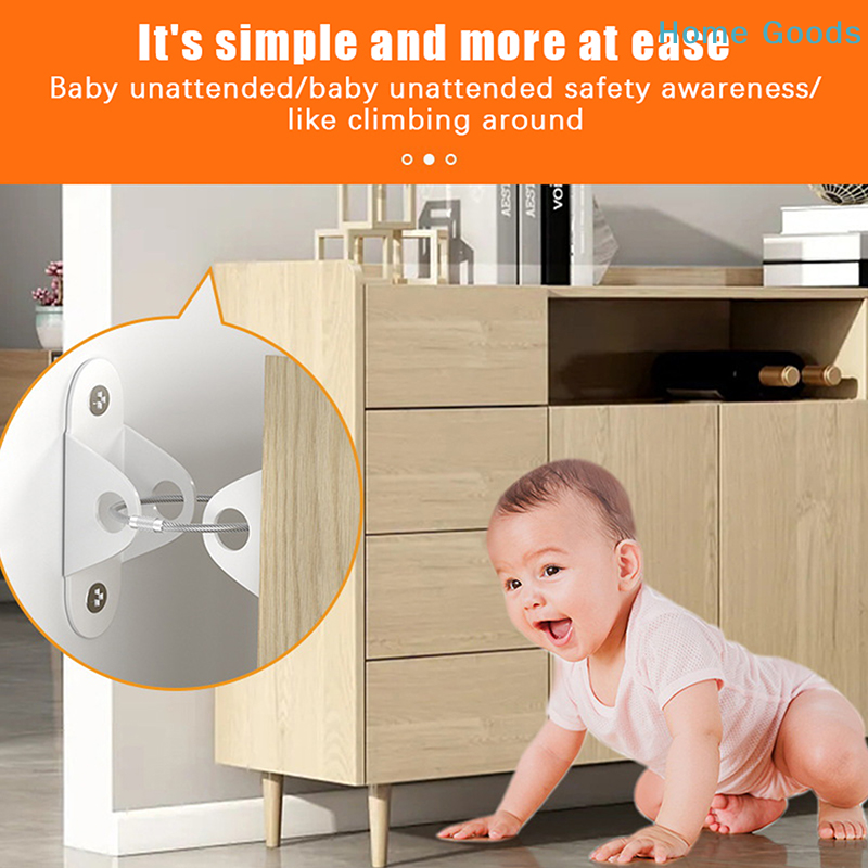 Earthquake Anchor Strap - ชุดอุปกรณ์ยึดเฟอร์นิเจอร์ 1 ชุด ป้องกันการล้ม ป้องกันแผ่นดินไหว สายรัดยึดเฟอร์นิเจอร์