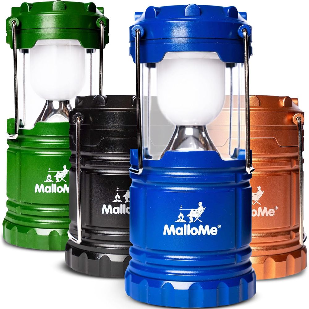 Power Outage Light - โคมไฟตั้งแคมป์ LED หลากสี 4 ชิ้น: ไฟพกพาสำหรับใช้งานกลางแจ้งในกรณีไฟดับ