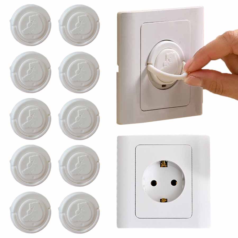 Outlet Cover Baby - 5/10pcs เด็กไฟฟ้าความปลอดภัยซ็อกเก็ตป้องกันมาตรฐานยุโรป Anti-Electric Shock ซ็อกเก็ตเด็กปลอดภัยป้องกัน