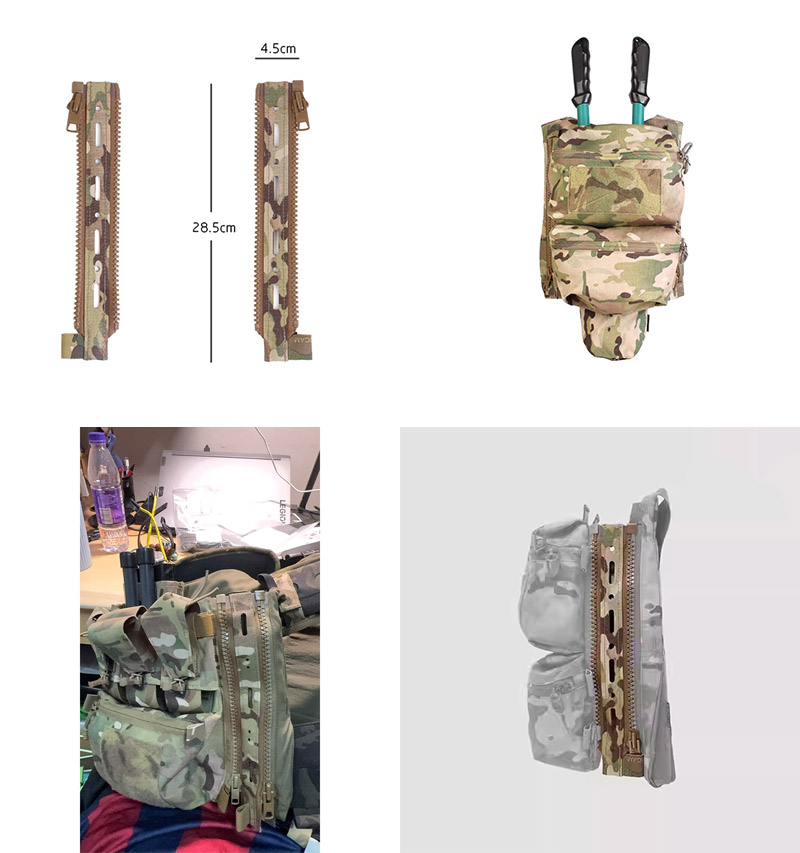 Flood Barrier Bag - FCPC V5 กระเป๋าเป้สะพายหลังยุทธวิธีแพทช์ซิปขยายพิเศษ, กระเป๋าเป้สะพายหลังการเชื่อมต่อซิปการประกันคุณภาพ FOG Edition