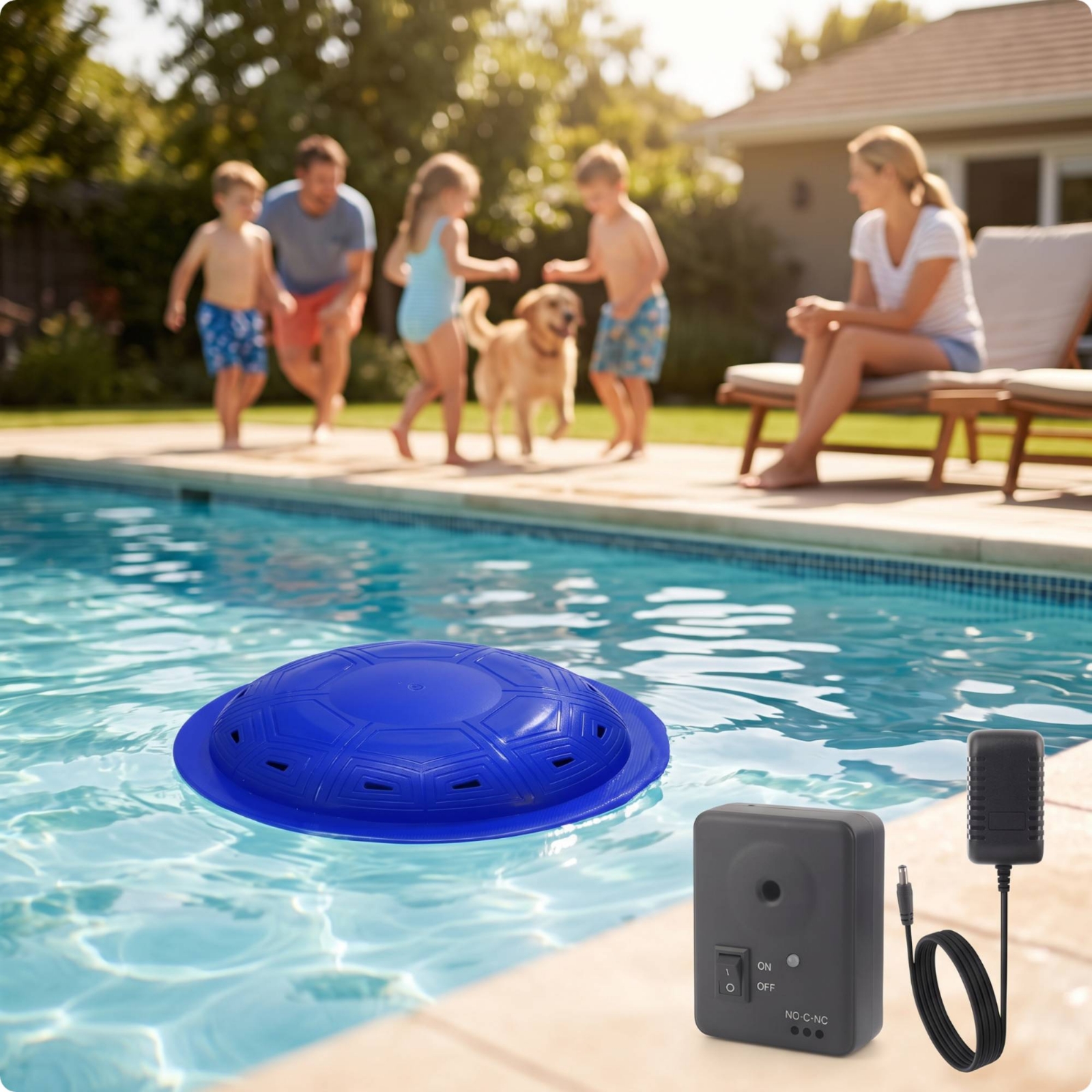 Pool Alarm Float - สัญญาณเตือนความปลอดภัยในสระว่ายน้ำพร้อมตัวรับสัญญาณในอาคาร เสียงดังพิเศษ ติดตั้งง่าย เหมาะสำหรับครอบครัว