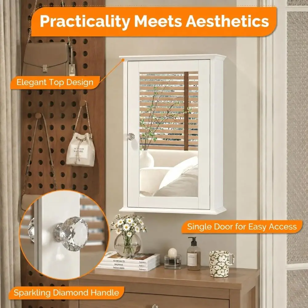 ตู้ยาแบบมีกระจกสีขาว - ตู้เก็บ - Medicine Cabinet Lock บทวิจารณ์และราคา