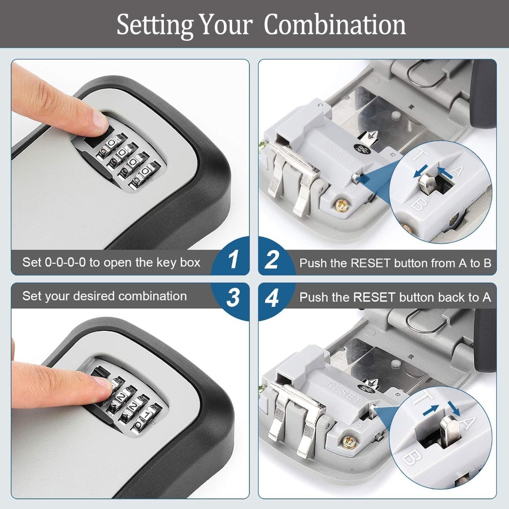 กุญแจปลอดภัยติดผนังกล่องล็อคกั - Lockbox Key Secure บทวิจารณ์และราคา