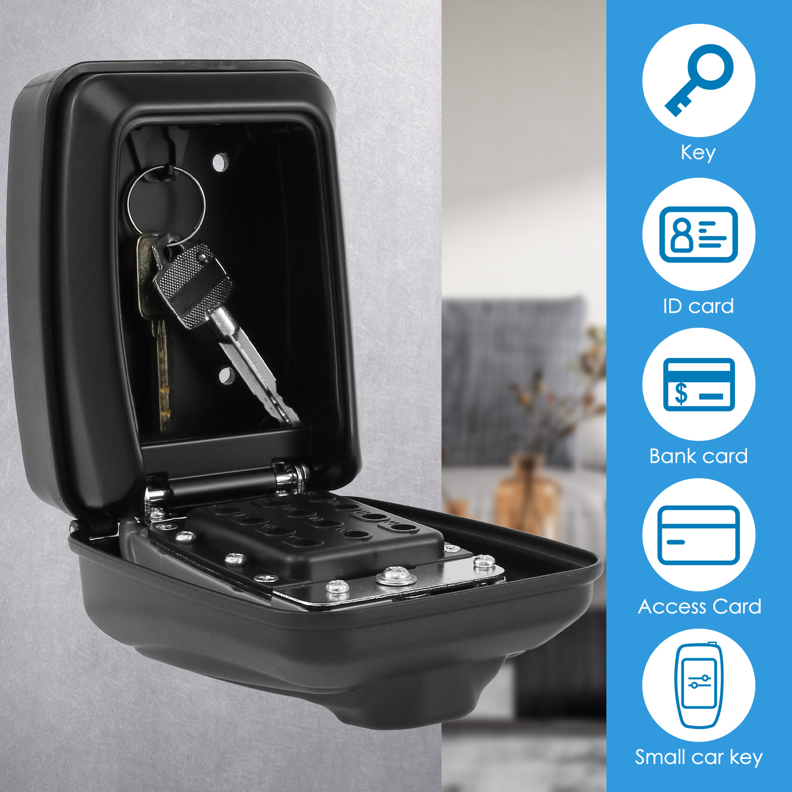 กล่องล็อคกุญแจ Wall-Mount Secr - Lockbox Key Secure บทวิจารณ์และราคา