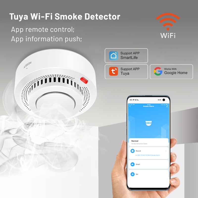 ทูย่า สมาร์ท ไวไฟเซ็นเซอร์ตรวจ - Smoke Detector Interconnected บทวิจารณ์และราคา