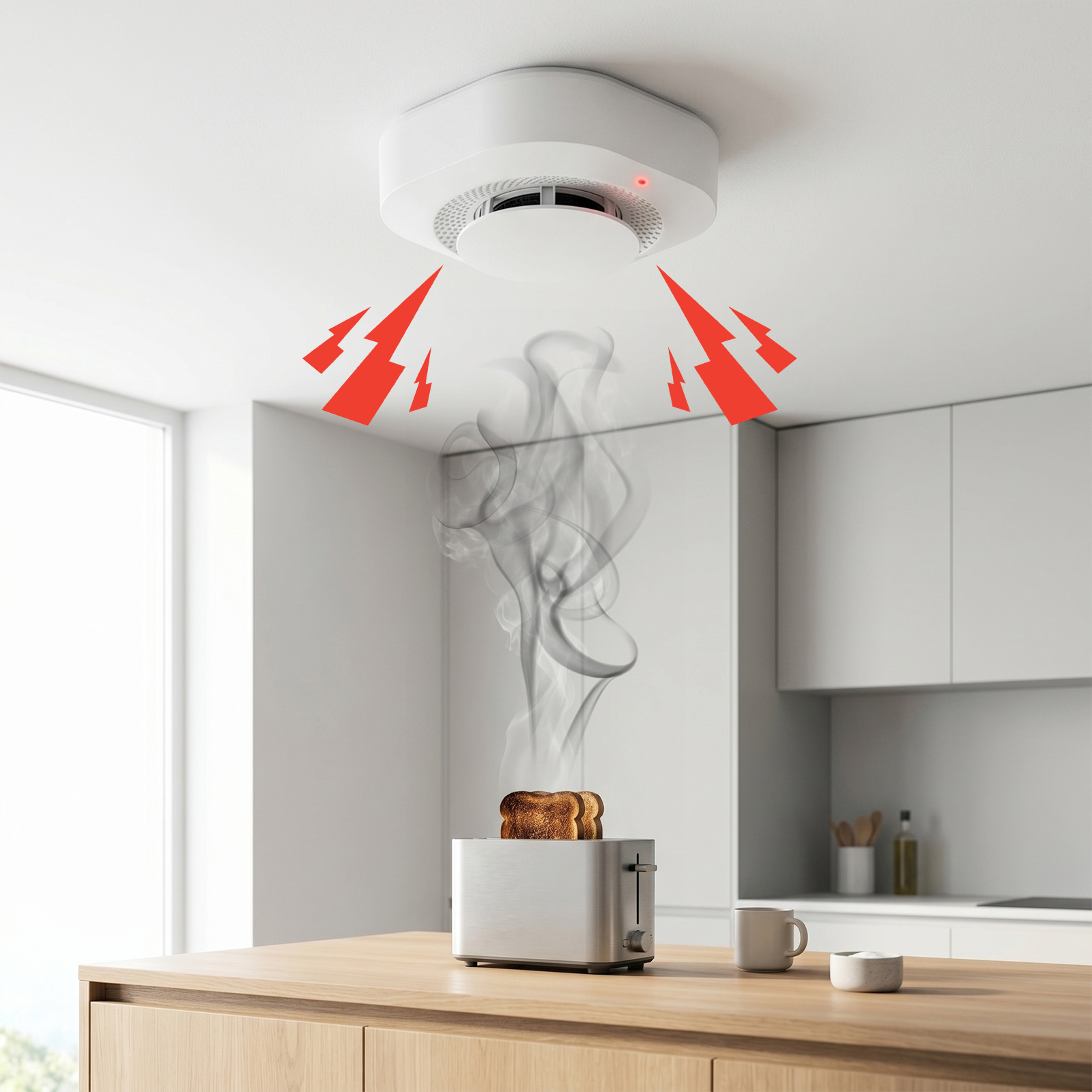 เครื่องตรวจจับควัน Tuya Zigbee - Smoke Detector Interconnected บทวิจารณ์และราคา