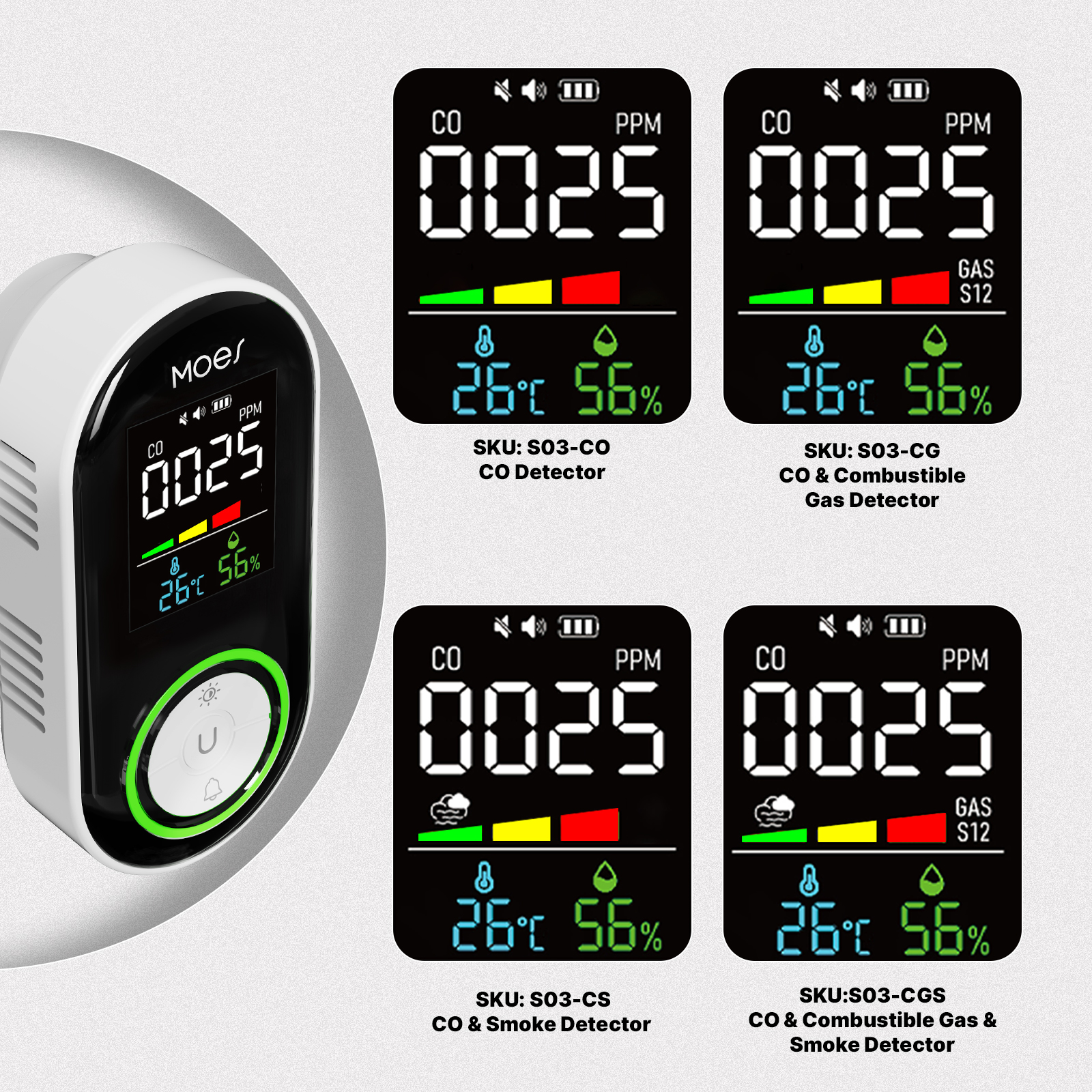 MOES CO เครื่องตรวจจับควันและแ - Co Detector Plug บทวิจารณ์และราคา