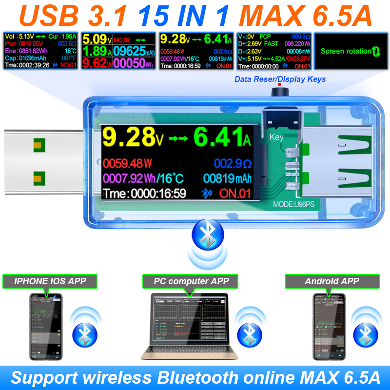15 IN 1 USB 3.1 เครื่องทดสอบ D - Co Detector Plug บทวิจารณ์และราคา