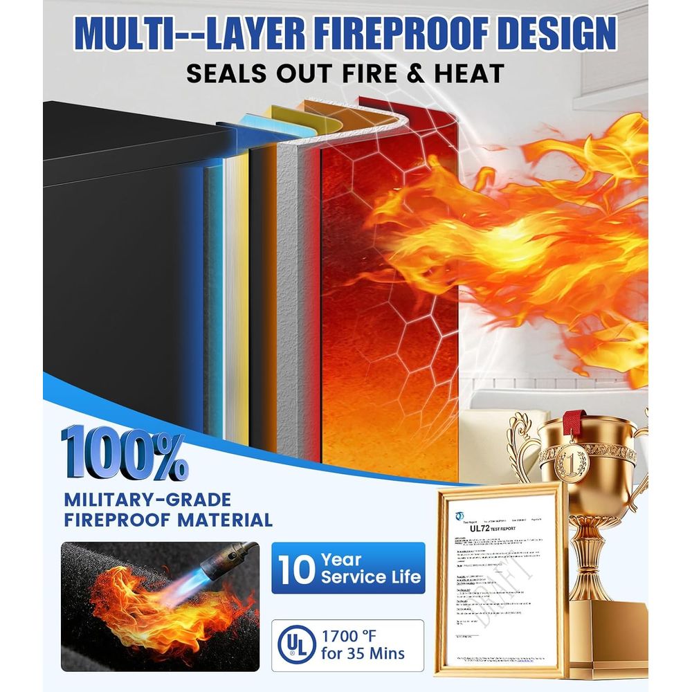 ตู้เซฟไบโอเมตริกขนาดใหญ่ พร้อม - Fire Safe Document บทวิจารณ์และราคา
