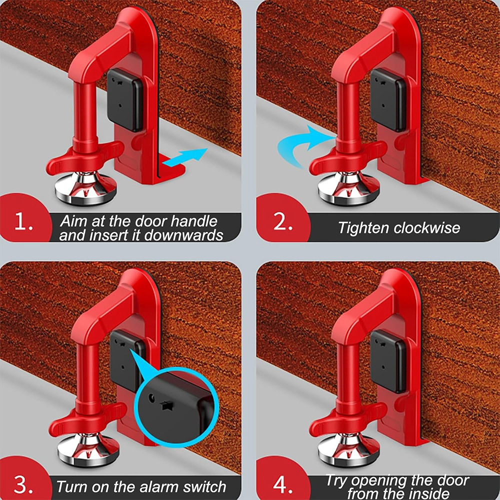 แบตเตอรี่ขับเคลื่อนนาฬิกาปลุกป - Door Stop Alarm บทวิจารณ์และราคา