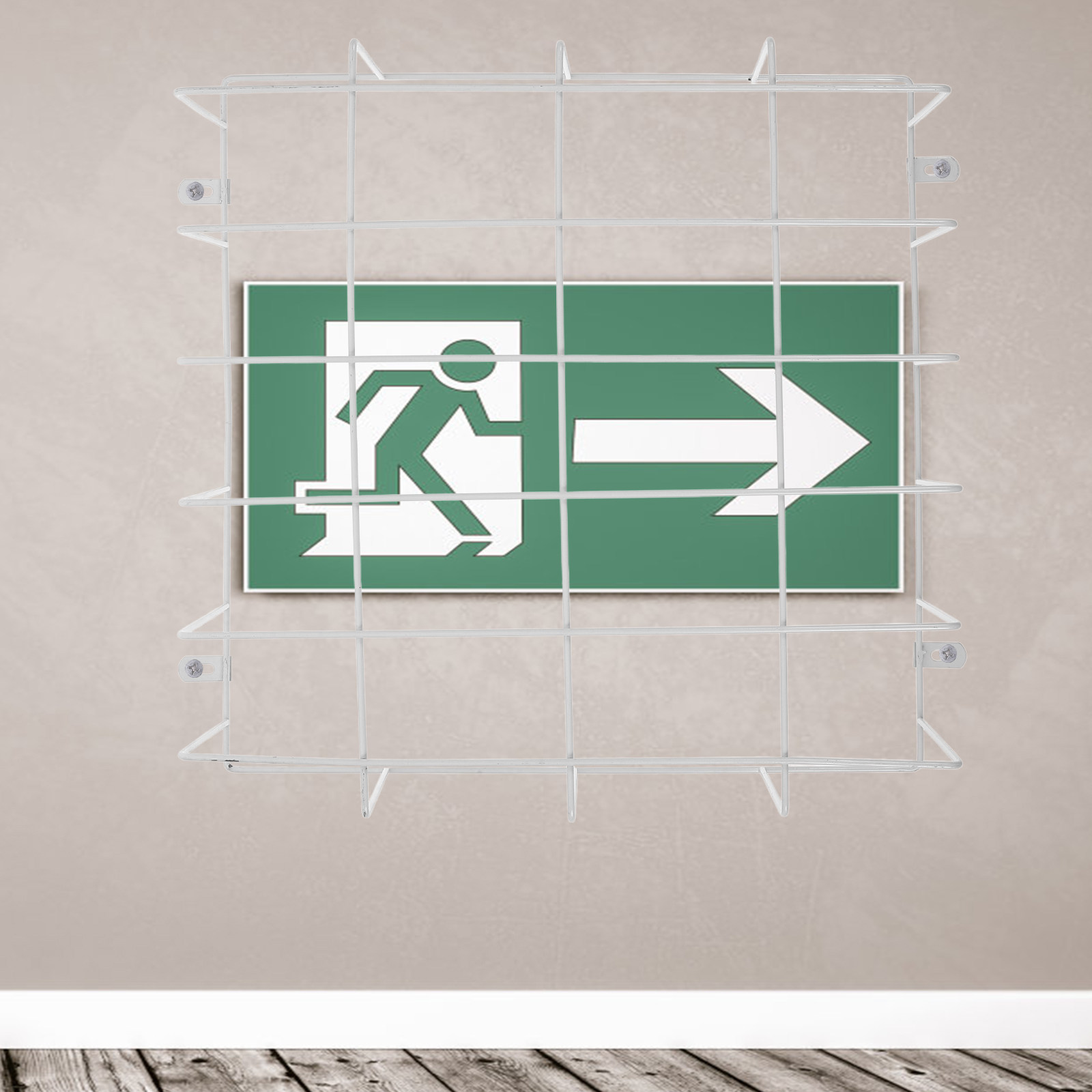 กรงป้องกันไฟฉุกเฉินแบบติดผนัง  - Emergency Exit Sign บทวิจารณ์และราคา