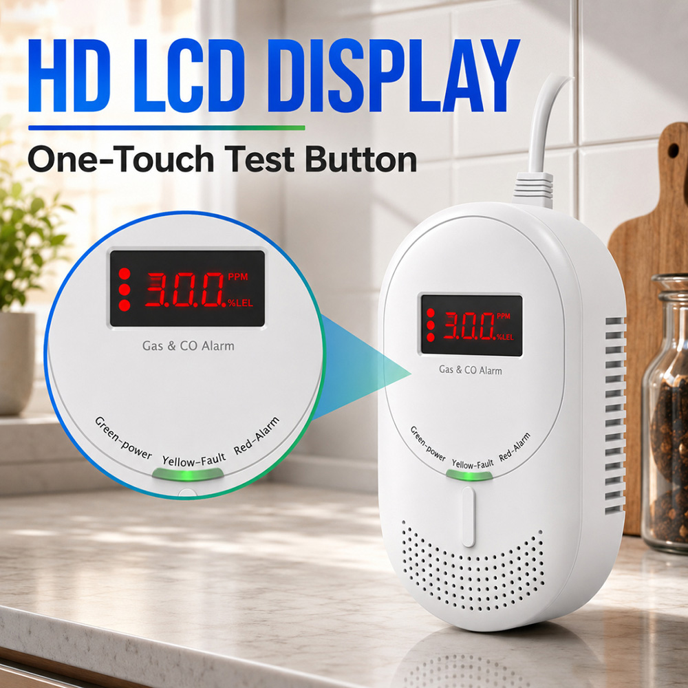 เครื่องตรวจจับก๊าซ CO และก๊าซธ - Co Detector Plug บทวิจารณ์และราคา