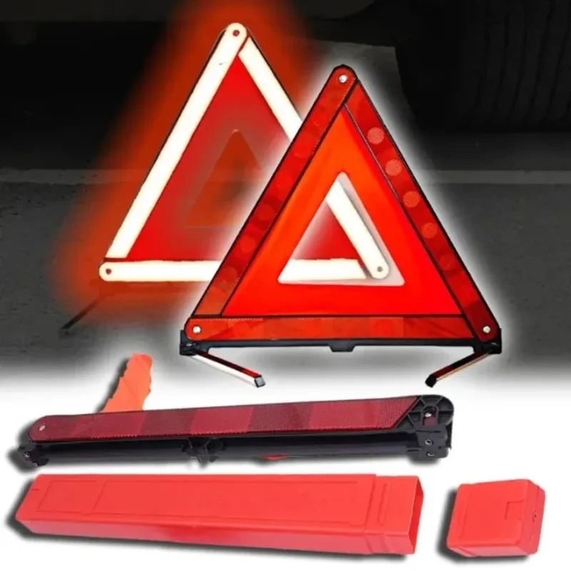 รถสามเหลี่ยมสีแดงสะท้อนแสงขาตั - Emergency Exit Sign บทวิจารณ์และราคา