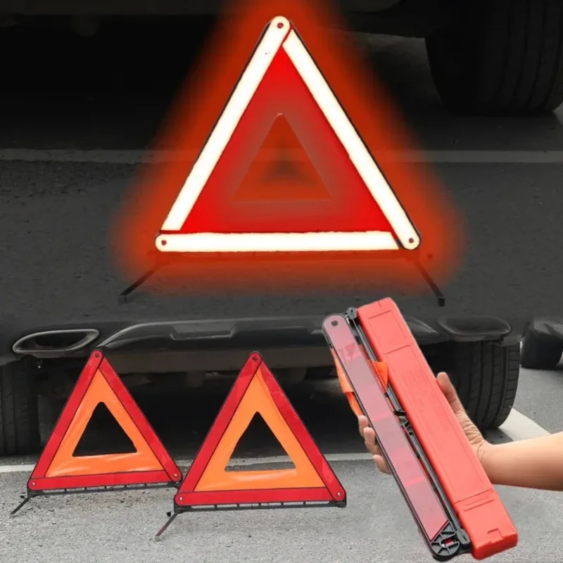 รถสามเหลี่ยมสีแดงสะท้อนแสงขาตั - Emergency Exit Sign บทวิจารณ์และราคา