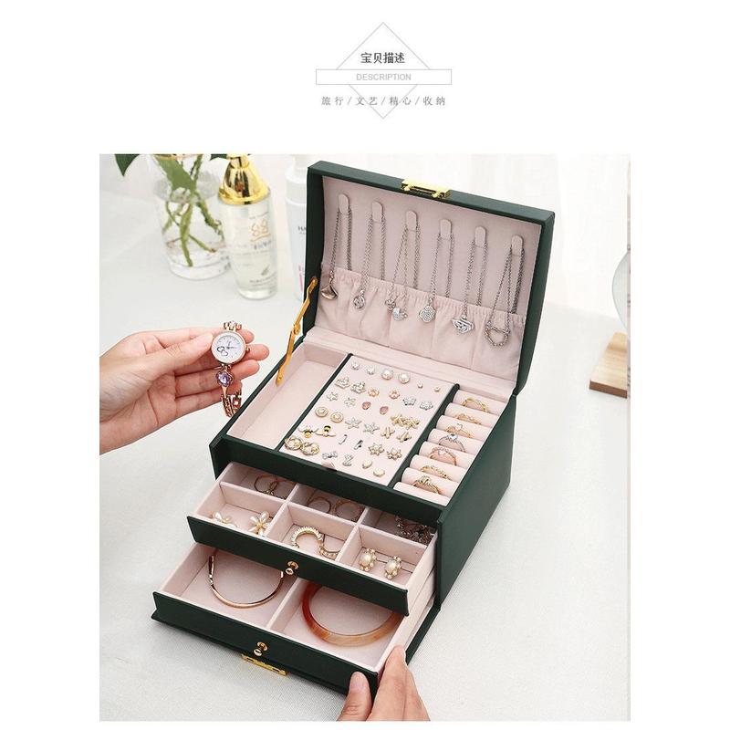 กล่องใส่เครื่องประดับหนัง PU ส - Lockbox Key Secure บทวิจารณ์และราคา