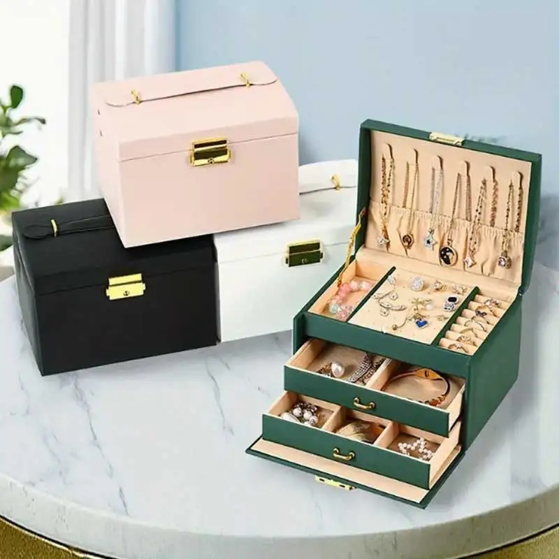 กล่องใส่เครื่องประดับหนัง PU ส - Lockbox Key Secure บทวิจารณ์และราคา