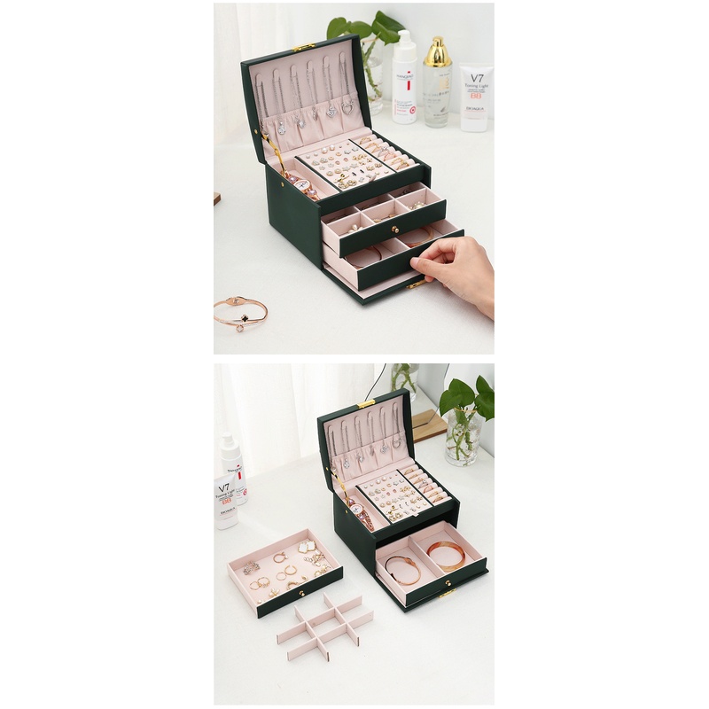 กล่องใส่เครื่องประดับหนัง PU ส - Lockbox Key Secure บทวิจารณ์และราคา