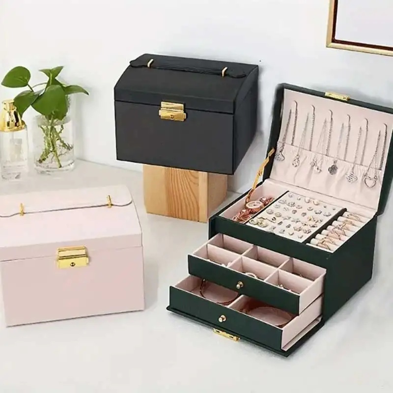 กล่องใส่เครื่องประดับหนัง PU ส - Lockbox Key Secure บทวิจารณ์และราคา