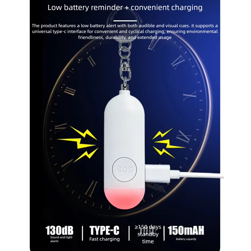 ไฟเตือนภัยป้องกันตัวแบบ LED ชา - Personal Alarm Keychain บทวิจารณ์และราคา