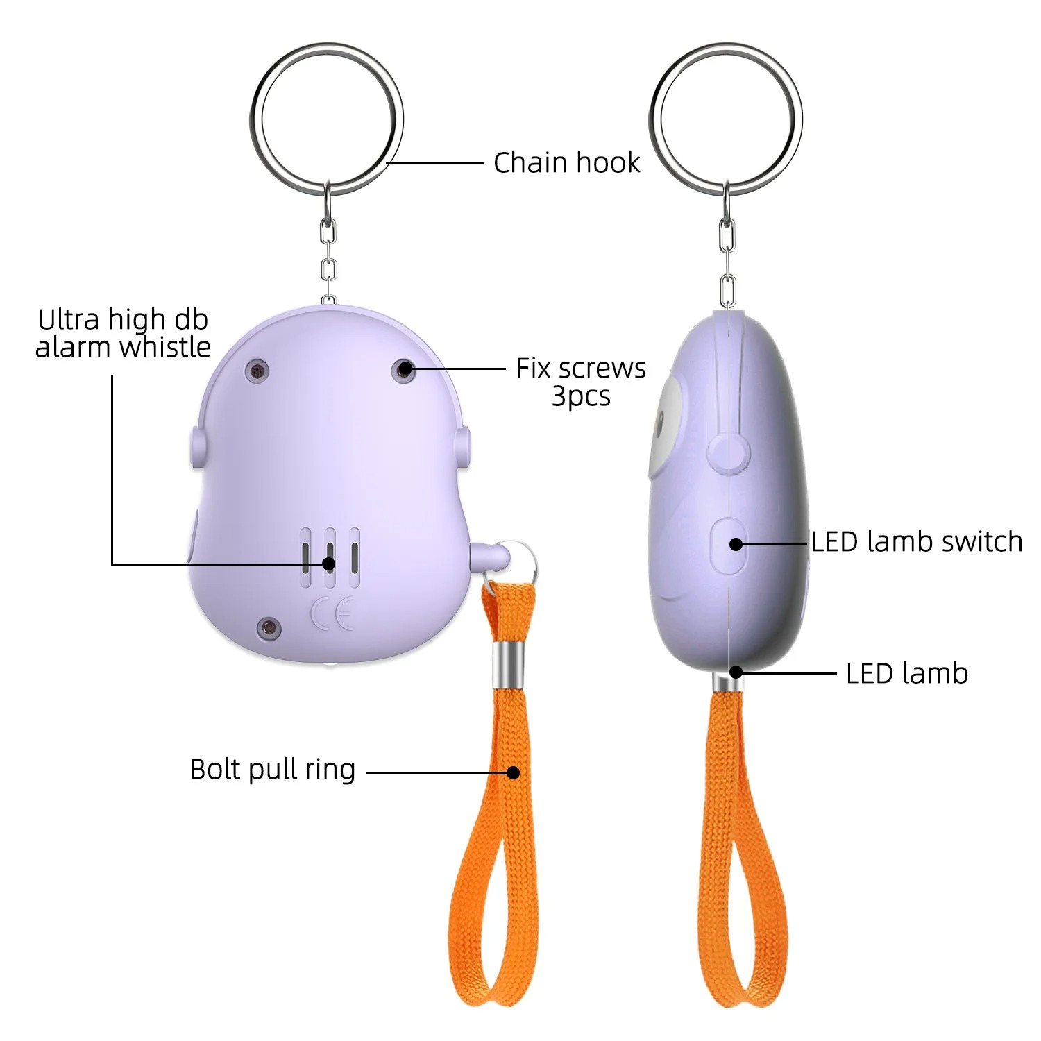 ชุดอุปกรณ์ป้องกันตัว 5 ชิ้น พร - Personal Alarm Keychain บทวิจารณ์และราคา