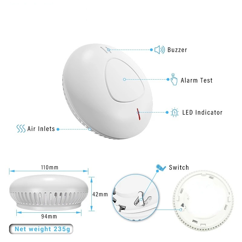 ระบบเตือนภัยความปลอดภัยบ้านอัจ - Smoke Detector Interconnected บทวิจารณ์และราคา