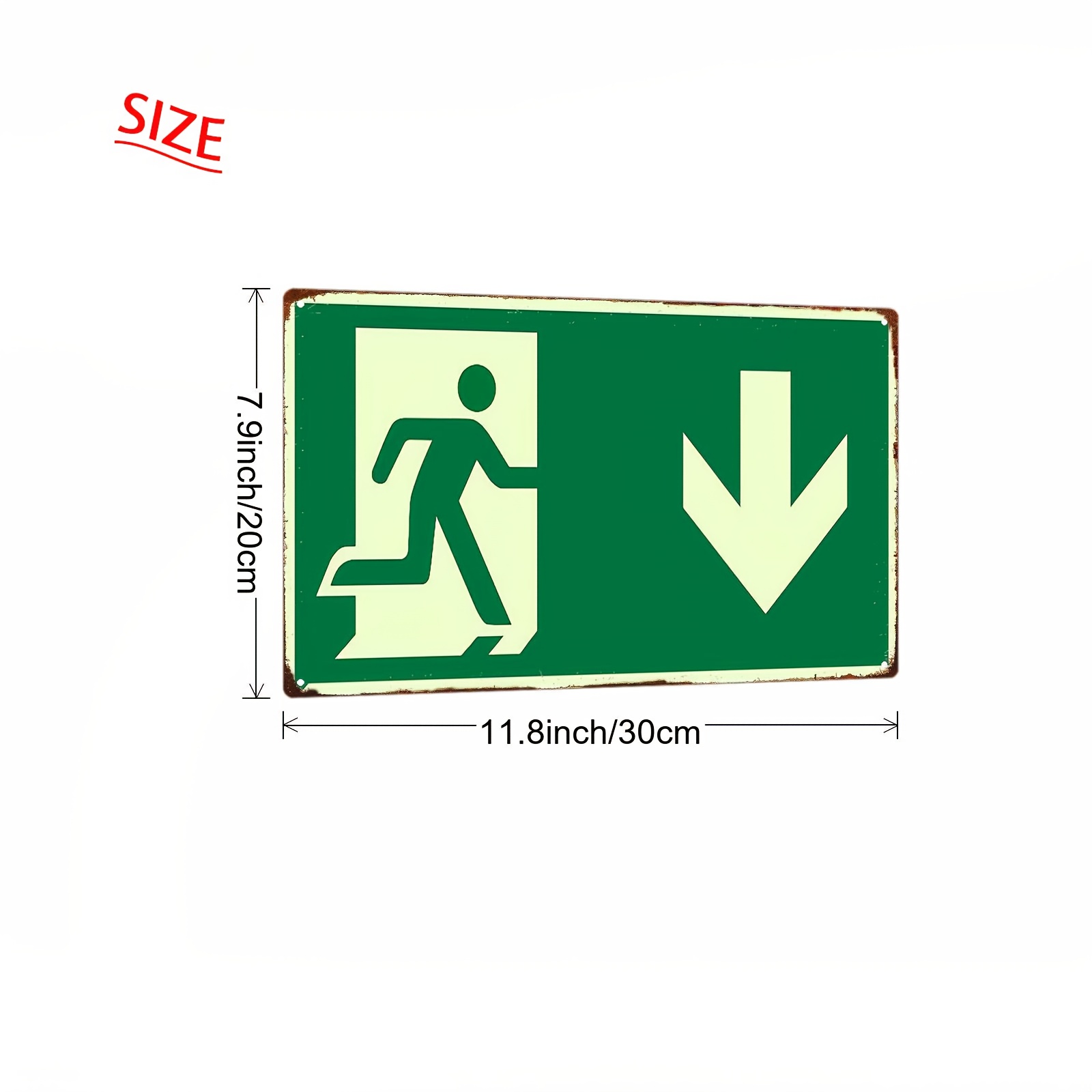 ป้ายเหล็กโลหะวินเทจ 2 มิติ |   - Emergency Exit Sign บทวิจารณ์และราคา