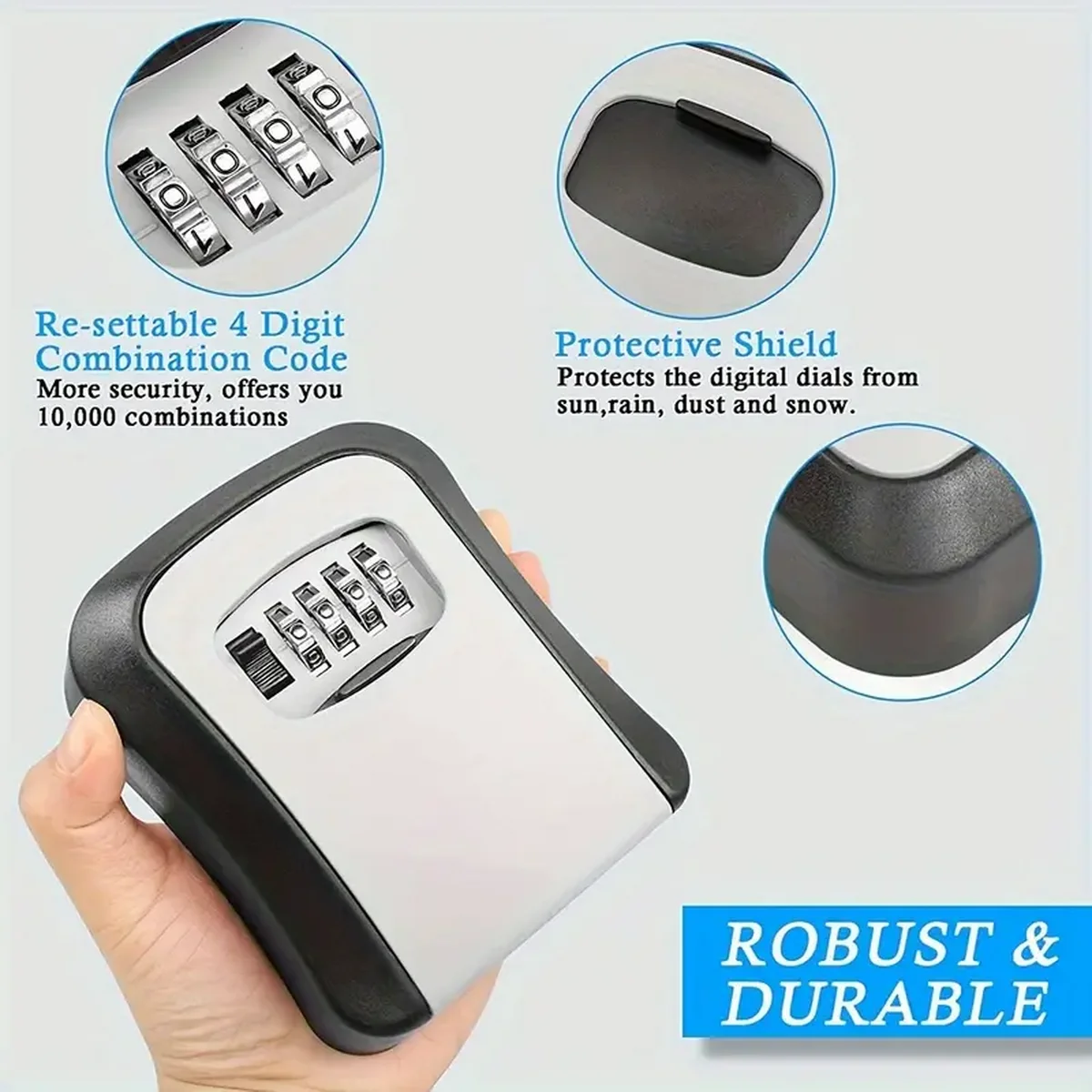 กล่องเก็บกุญแจแบบพกพา กันน้ำ พ - Lockbox Key Secure บทวิจารณ์และราคา