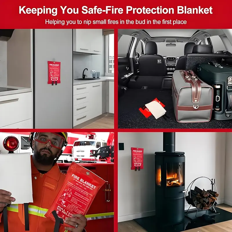 ผ้าห่มกันไฟฉุกเฉินไฟเบอร์กลาส  - Fire Blanket Kitchen บทวิจารณ์และราคา