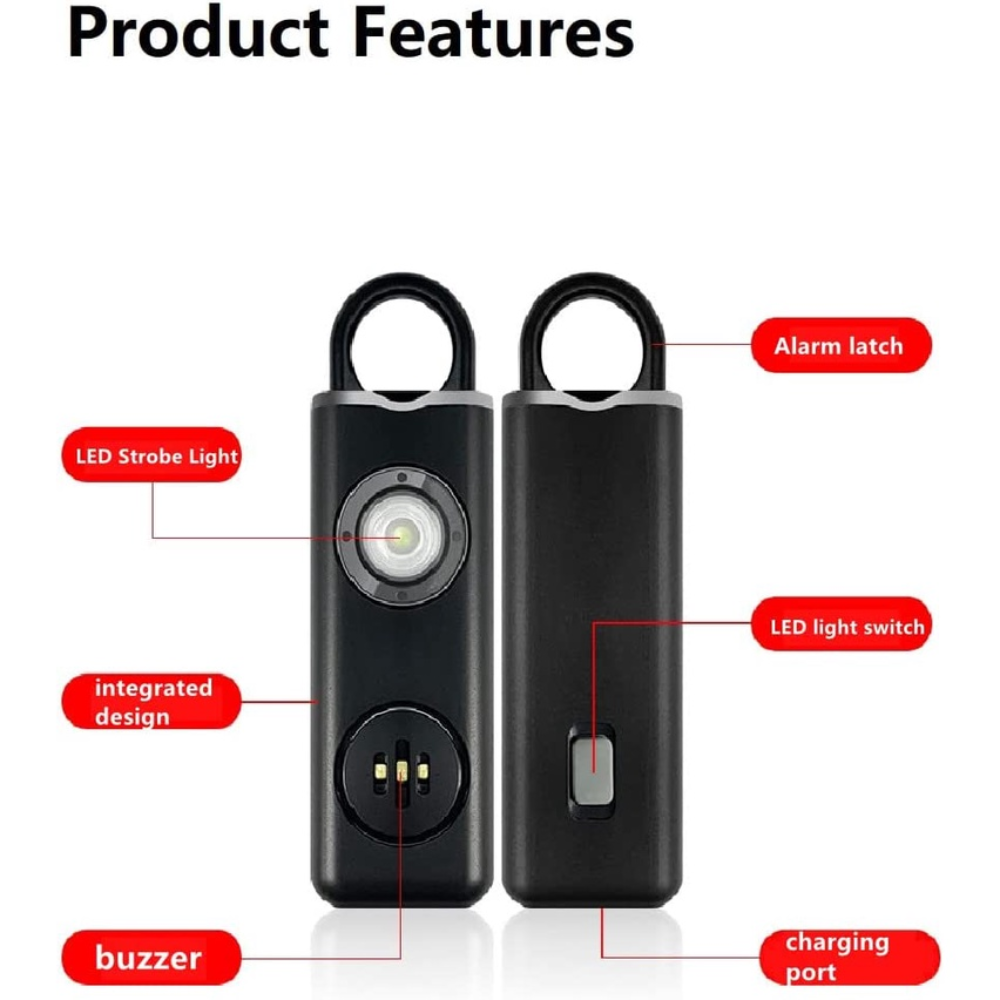 สัญญาณเตือนภัยส่วนบุคคล 130 เด - Personal Alarm Keychain บทวิจารณ์และราคา