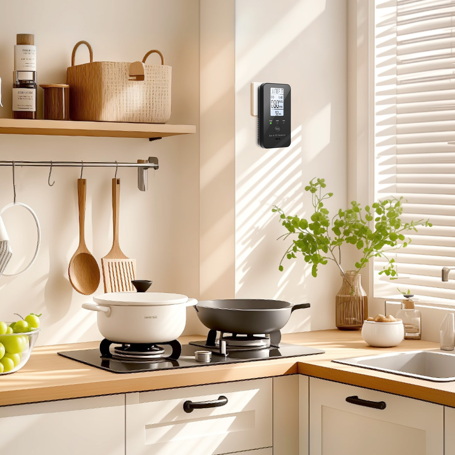 เครื่องตรวจจับก๊าซธรรมชาติและค - Co Detector Plug บทวิจารณ์และราคา