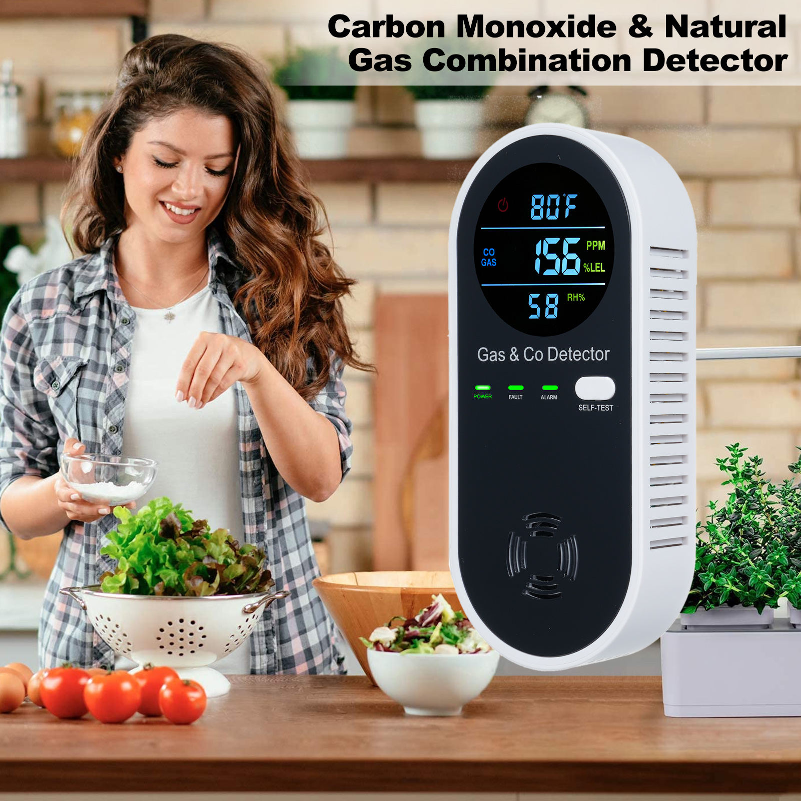 เครื่องตรวจจับก๊าซคาร์บอนมอนอก - Co Detector Plug บทวิจารณ์และราคา